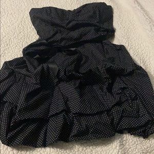 Black strapless dress